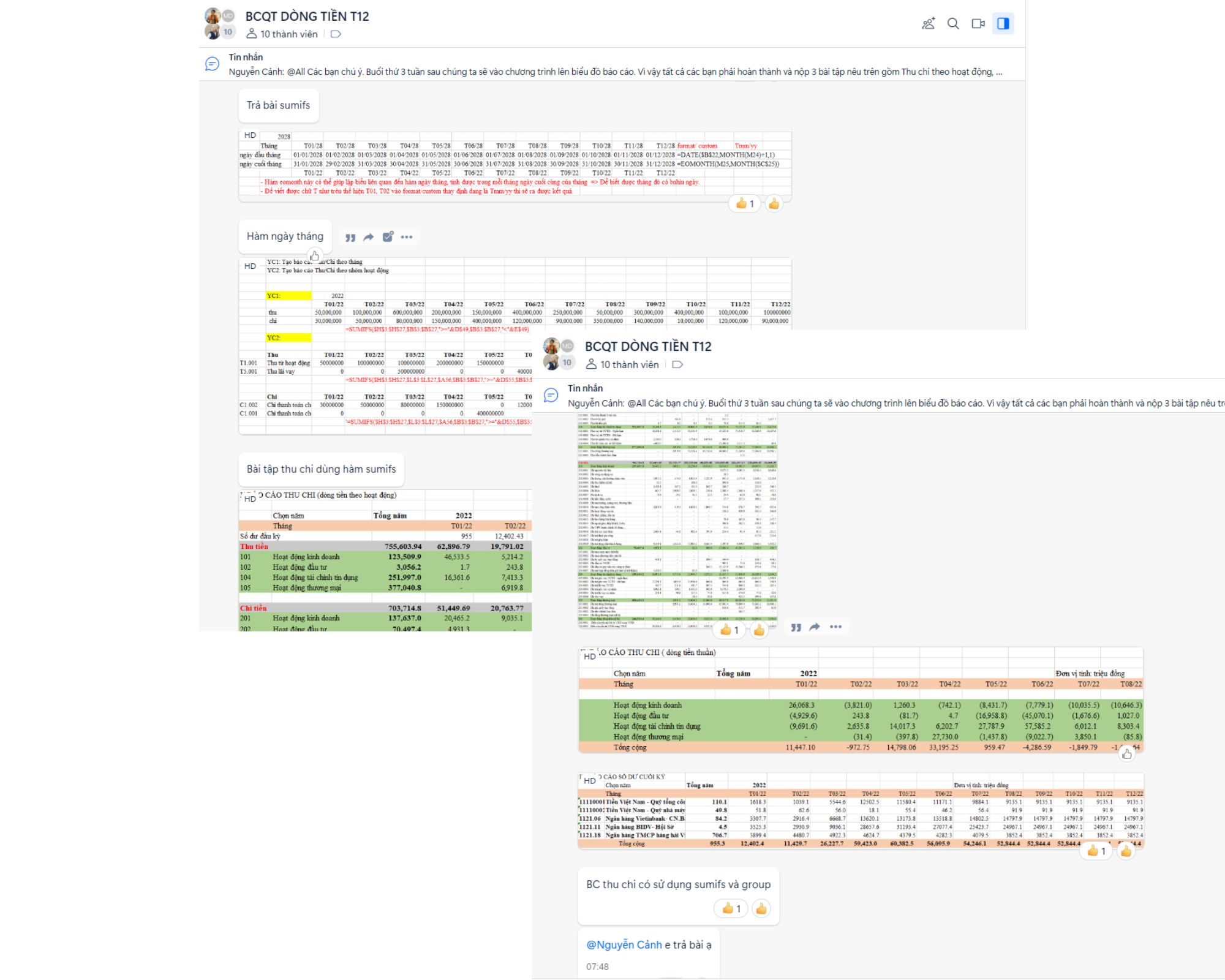 Nhật ký khóa Thực Hành BC Dòng Tiền 2
