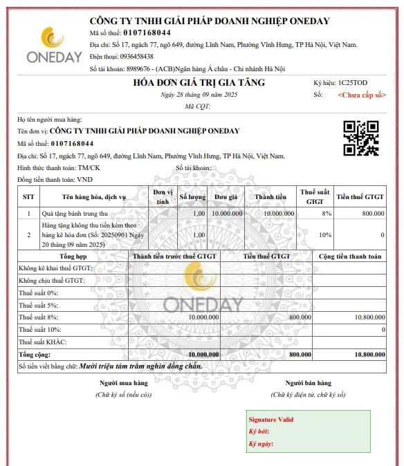 XUẤT HOÁ ĐƠN QUÀ TẶNG TRUNG THU 2 XUẤT HOÁ ĐƠN QUÀ TẶNG TRUNG THU 2